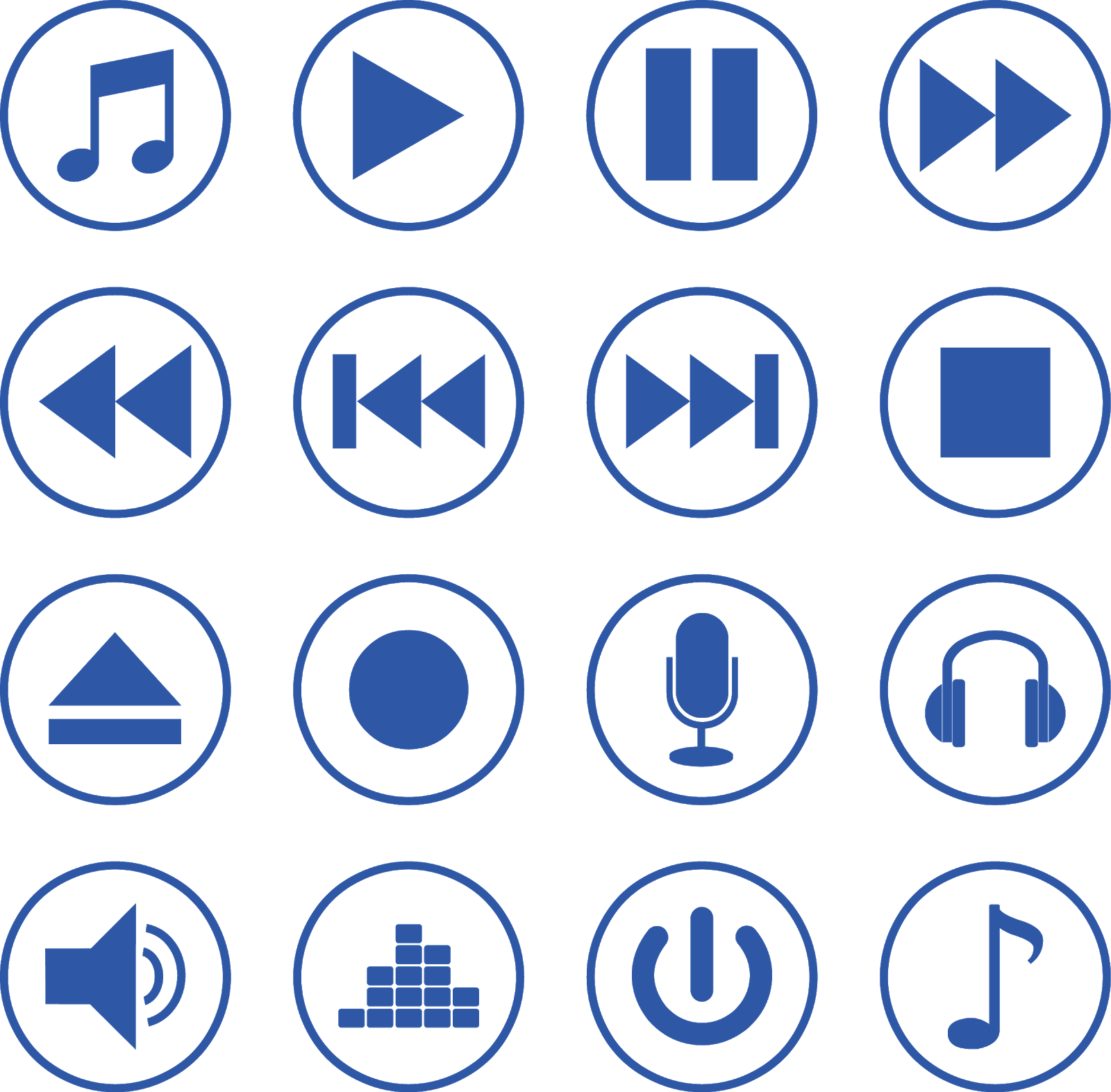 Download Icons Player Music Vector Color Set Svg Eps Png Psd Ai El Fonts Vectors