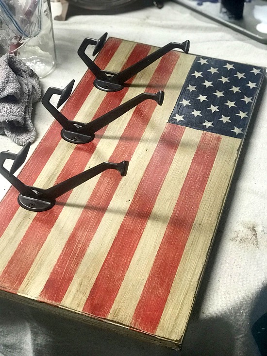 Make a DIY American Flag Coat Rack