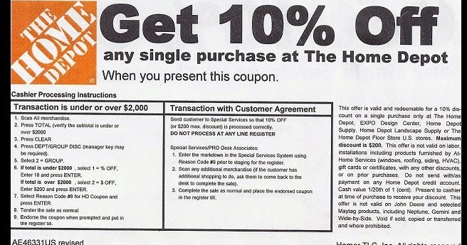 Unique 40 of Home Depot In Store Coupons ...