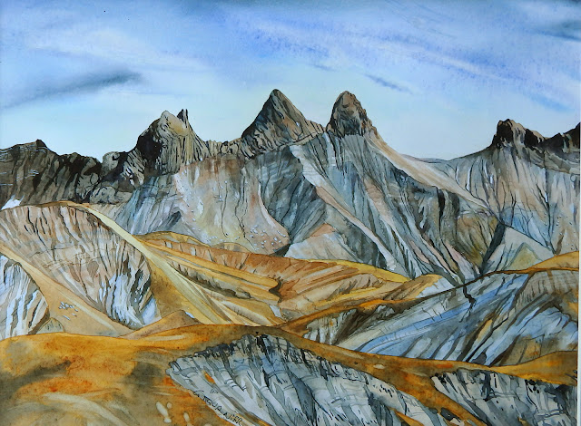 aquarelle montagne 