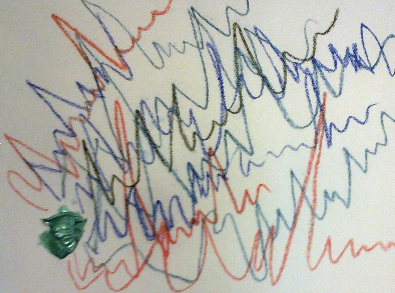 klaudia's art students: malen zu musik im kreis & collage