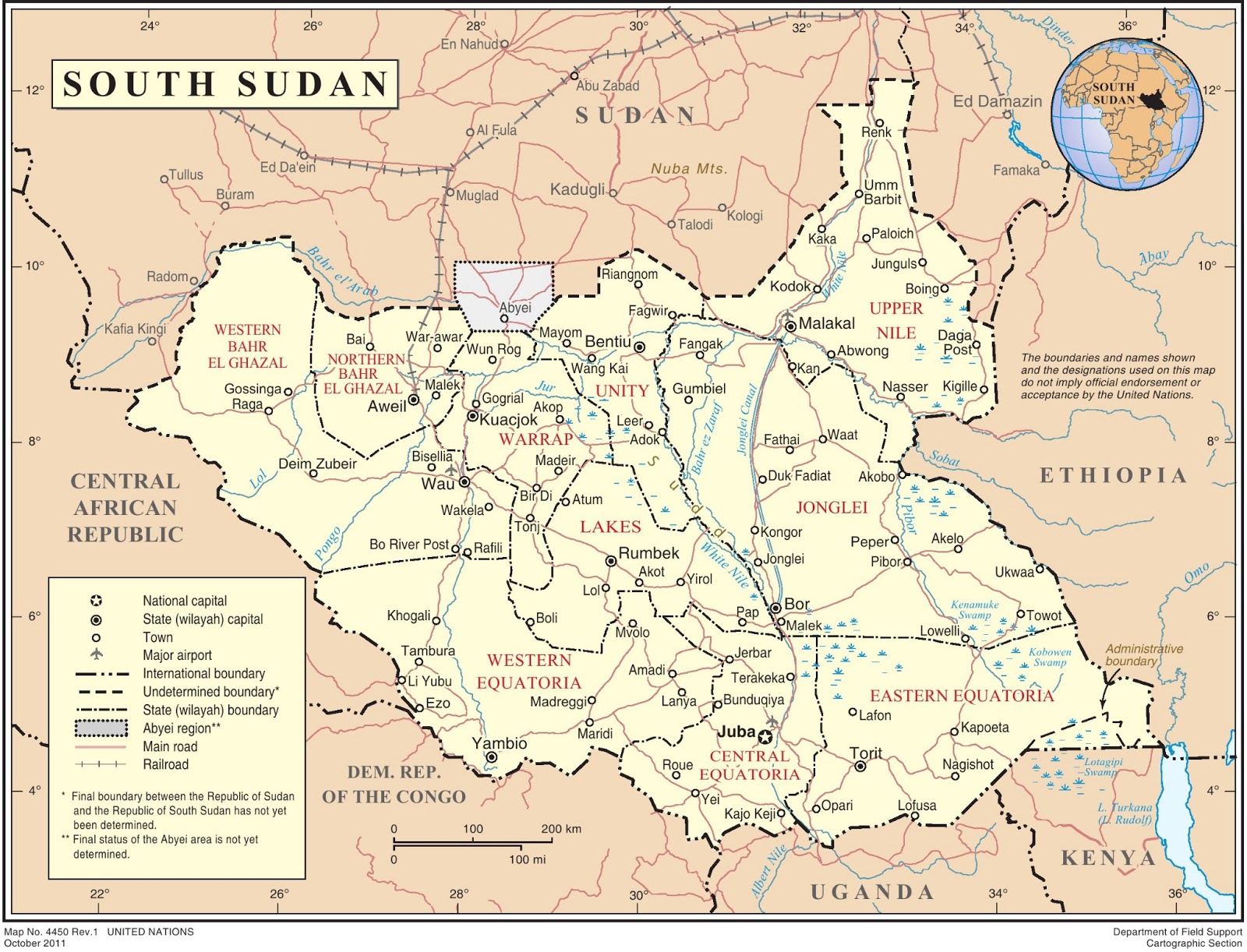MAPS OF SOUTH SUDAN