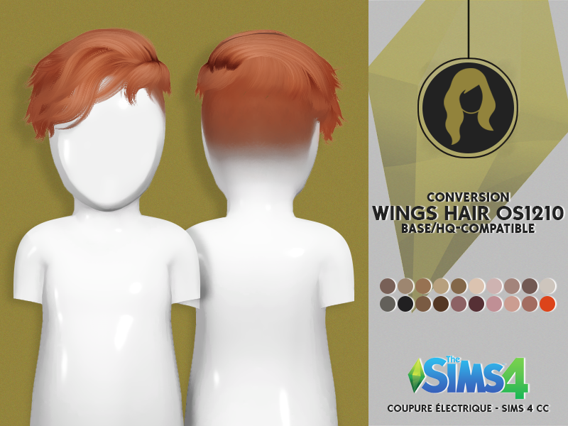 WINGS HAIR TS4 OS1210 M TODDLER VERSION REDHEADSIMS CC
