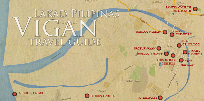 Vigan Tourist Spots Map