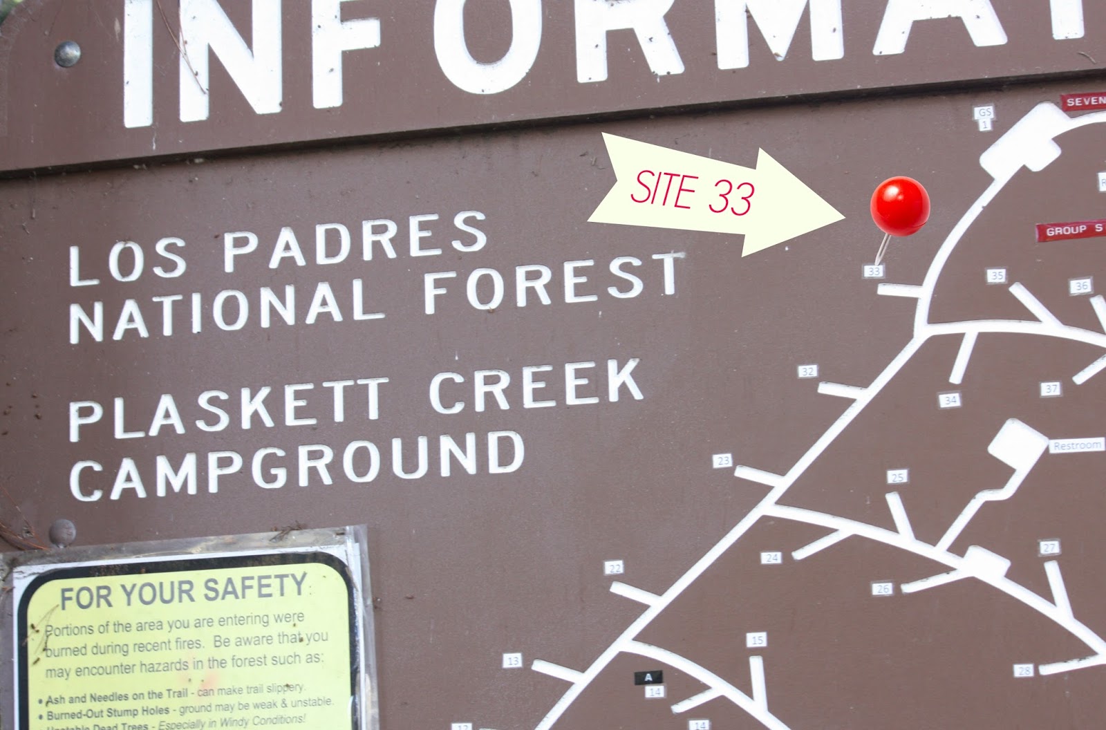 Plaskett Creek Campground Map