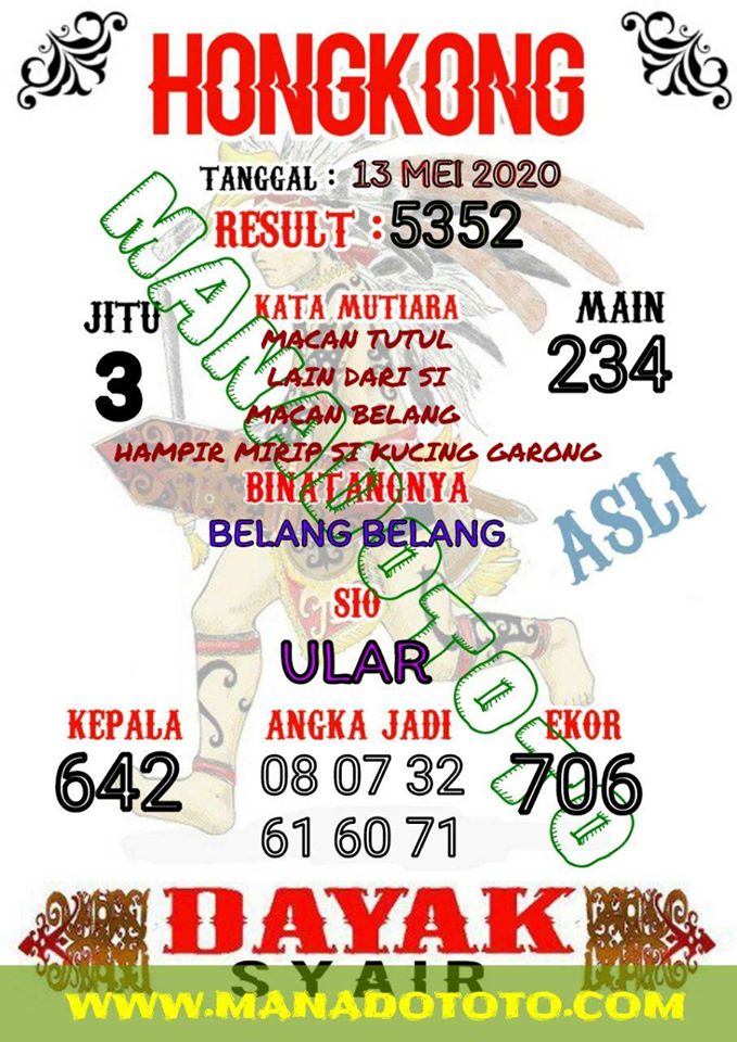 Syair Hk 13 Mei 2020 - Prediksi Hk 13 Mei 2020 - Ubertoto