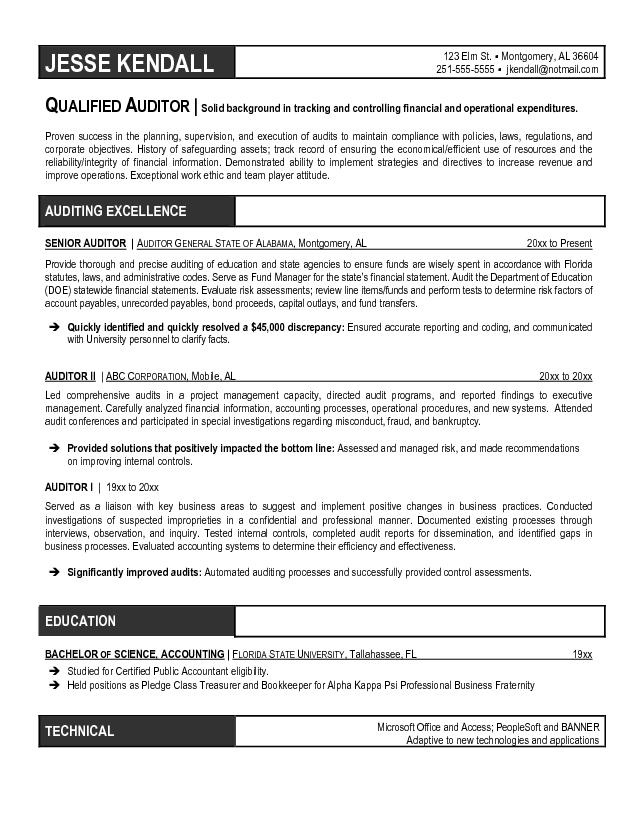 Free cpa resume sample