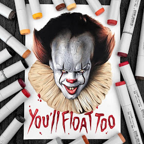 08-Pennywise-IT-You-ll-float-too-Stephen-Ward-Movie-and-Comics-Superheroes-and-Villains-Drawings-www-designstack-co