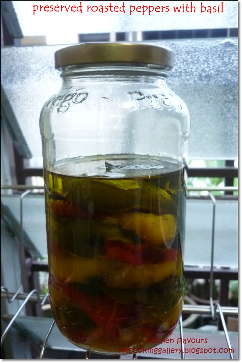 kitchen flavours Preserved Roasted Peppers with Basil