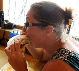 A enjoying her kebab A enjoying her kebab