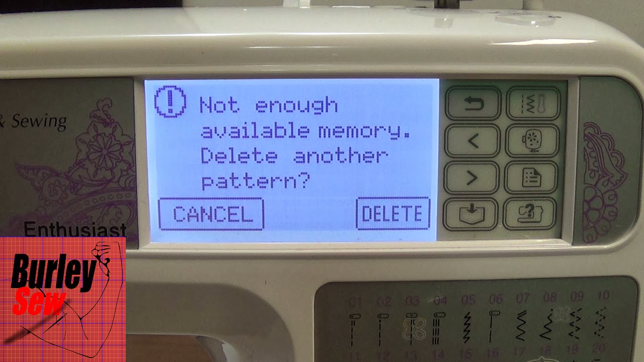 Burley Sew Burley Blog Not Enough Memory Importing Embroidery File To Brother Embroidery