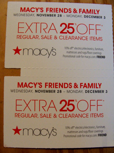 Macy&#39;s 25% off coupon Friends & Family event - I love My Kids Blog