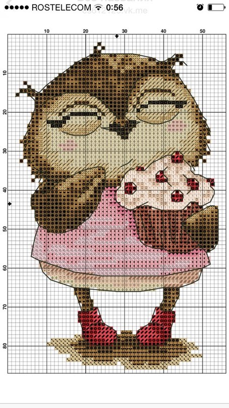 Блог-пирог с вкуснющей начинкой : схема вышивки крестом мило.