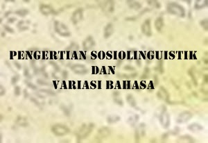 Pengertian Sosiolinguistik dan Variasi Bahasa