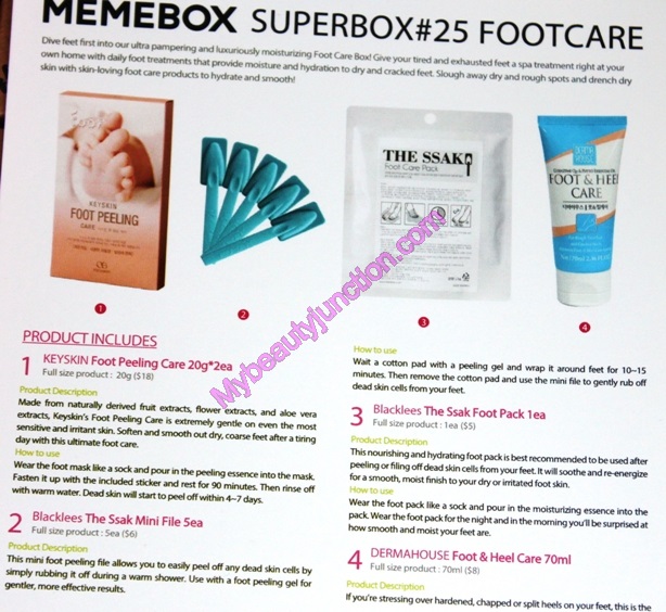 Memebox Foot Care special beauty box review, unboxing, photos