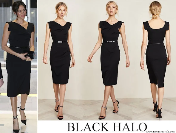 Meghan Markle Wore Black Halo Jackie Belted Dress