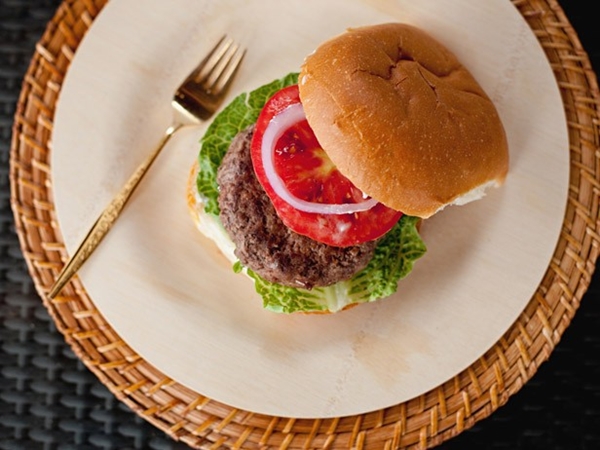 receber em casa com hambúrguer