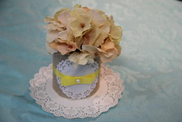 chá de panela chá bar, chá de panela, azul e amarelo, decoração, centro de mesa