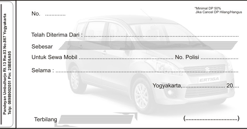 Ronan Photos: Contoh Nota Rental Mobil Ronan Photos: Contoh Nota Rental Mobil