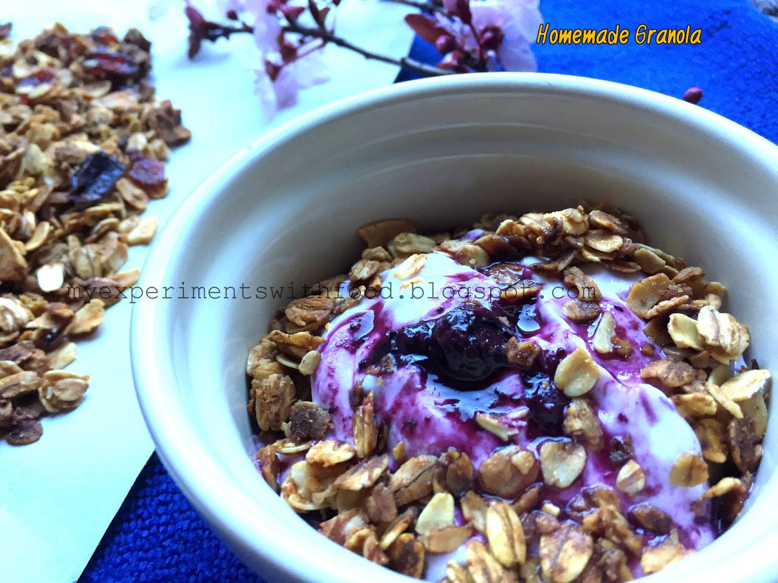 Home Made Easy Granola Recipe with Yogurt Granola Bowls A healthy