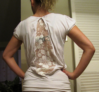 DIY :: Open Lace Back T-Shirt