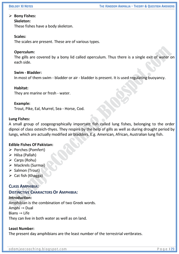 kingdom-animalia-descriptive-question-answers-biology-11th