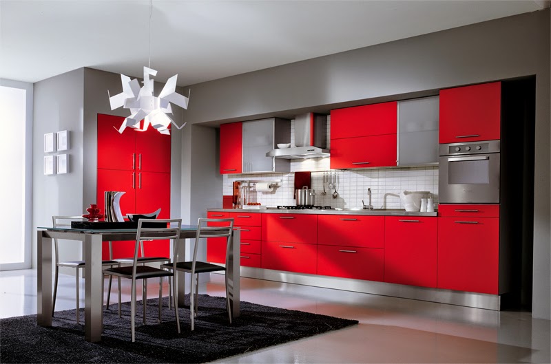 New Modern Design Interior Red Kitchen Interior Design Magazine