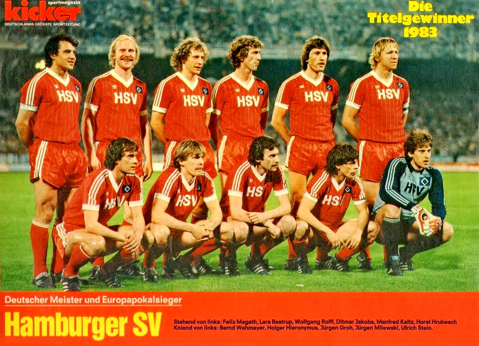 EQUIPOS DE FÚTBOL HAMBURGO contra Juventus 25/05/1983 Campeón de Europa