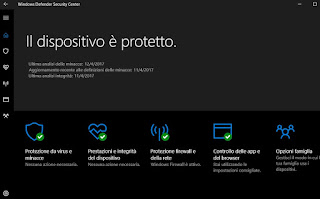 Windows 10 centro sicurezza