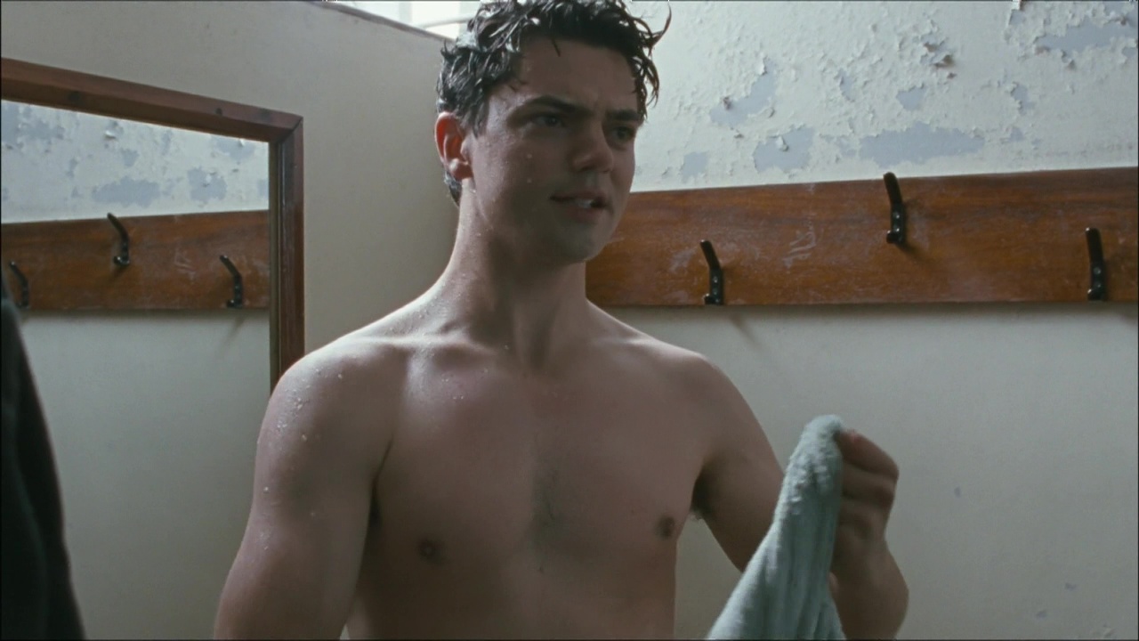 Dominic Cooper and Jamie Parker shirtless in The History Boys.