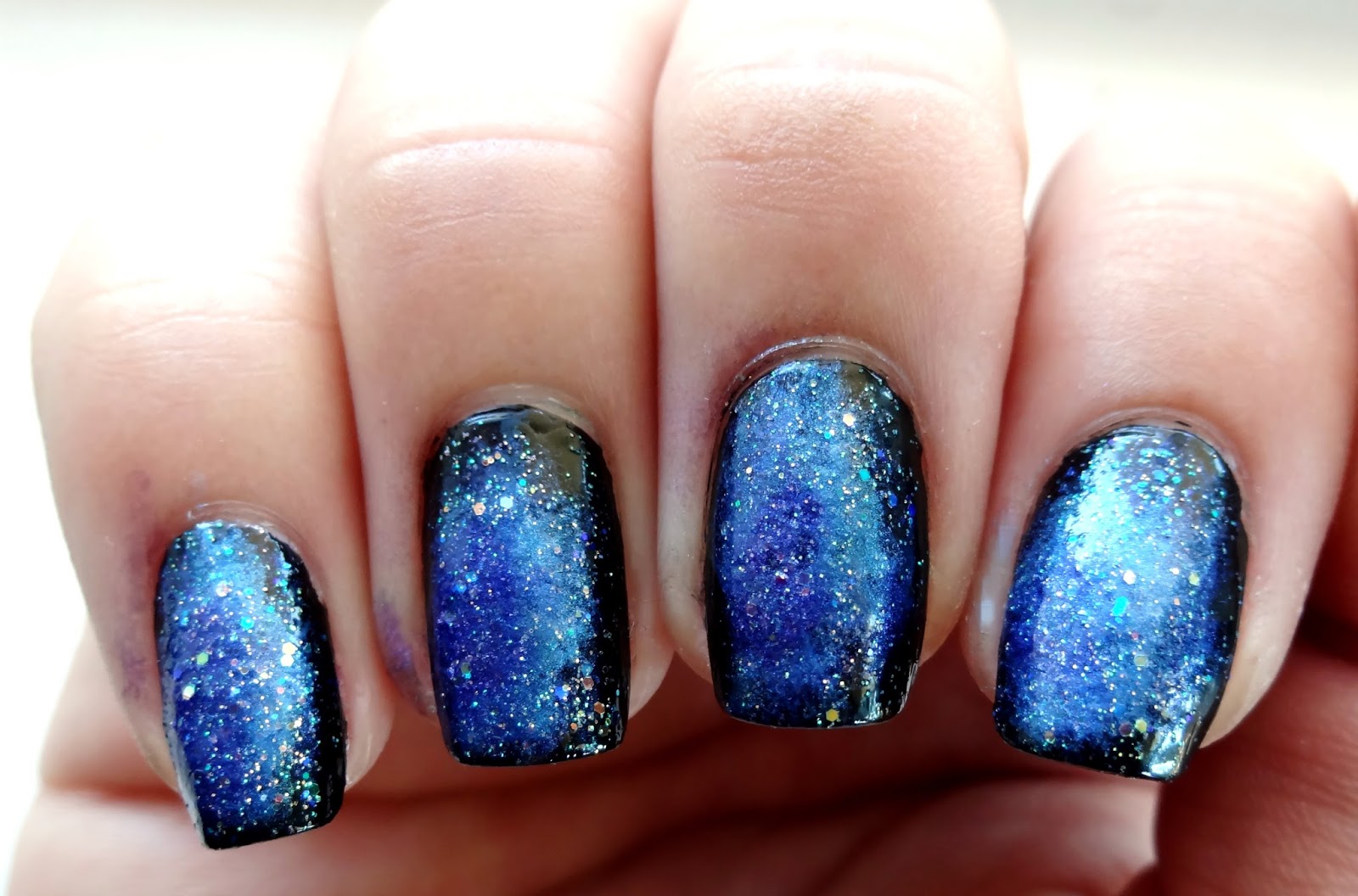 Galaxy nail art