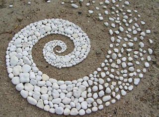 land art white stones