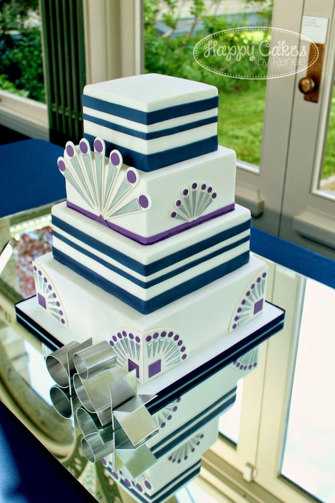Great Gatsby/Art Deco Themed Wedding Cake! – Renee Conner Cake Design