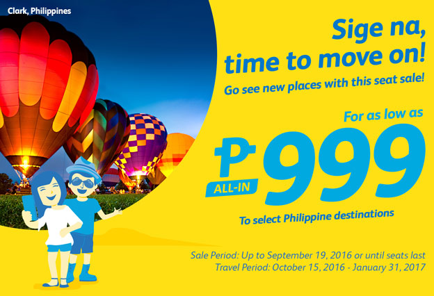 Cebu Pacific 999 Promo Fare 2016-2017