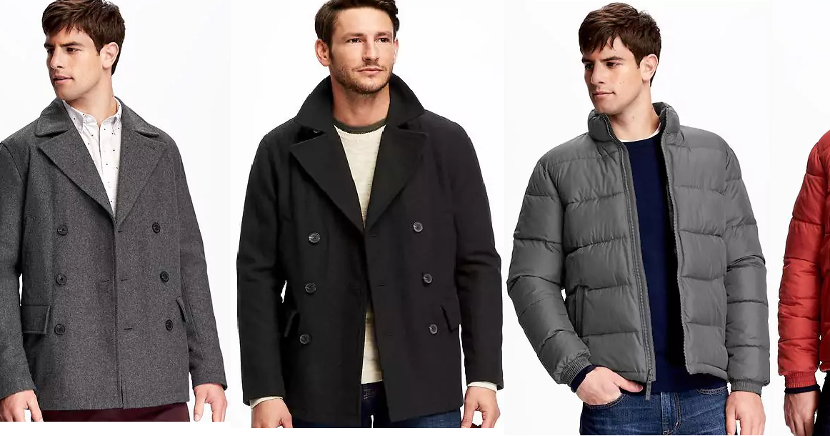Old Navy Jacket Sale: Men's Wool-Blend Peacoat $21, Men's Frost Free ...