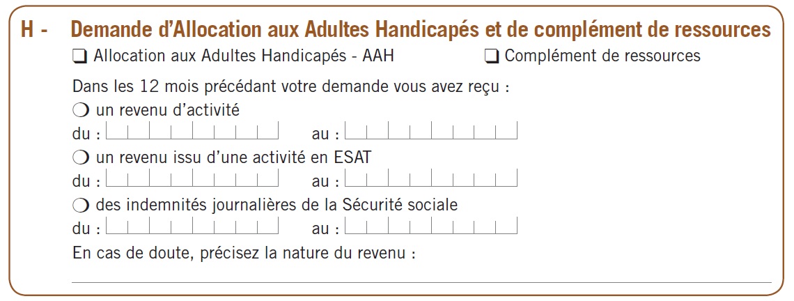 ... demande dâAllocation aux Adultes HandicapÃ©s et de complÃ©ment de