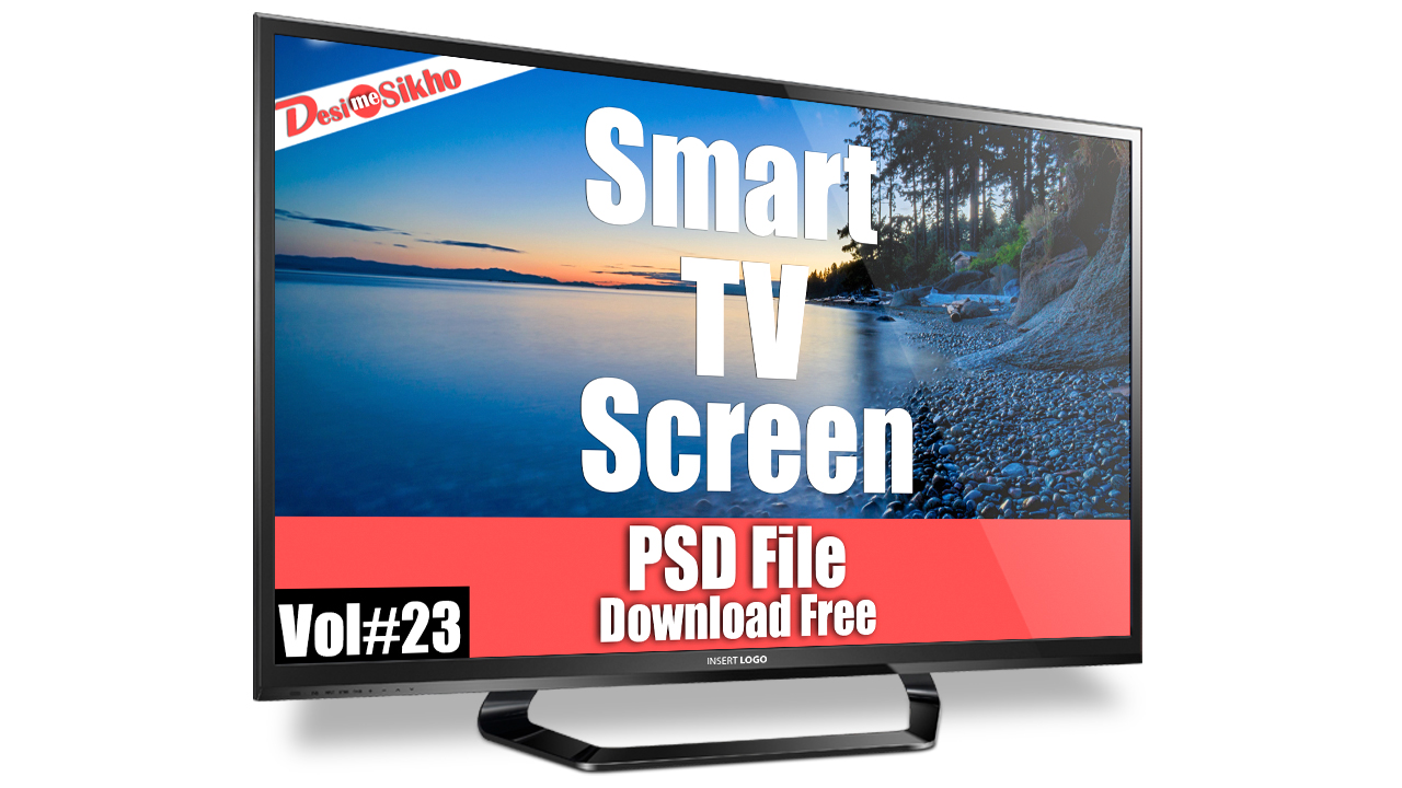 smart tv screen psd template download free vol 23 desi me sikho