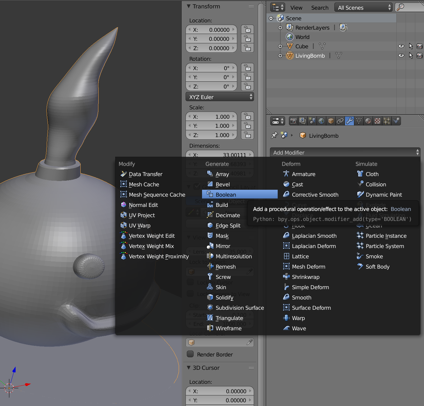 Using Blender to Cut and Combine Models