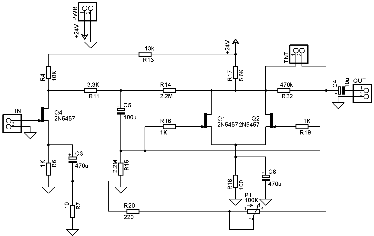 JFET Preamp Schematic