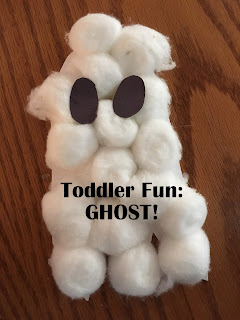 Toddler Fun: Cotton-Ball Ghost