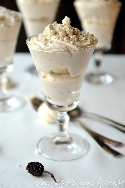 Verrine à la mousse de marron et meringue