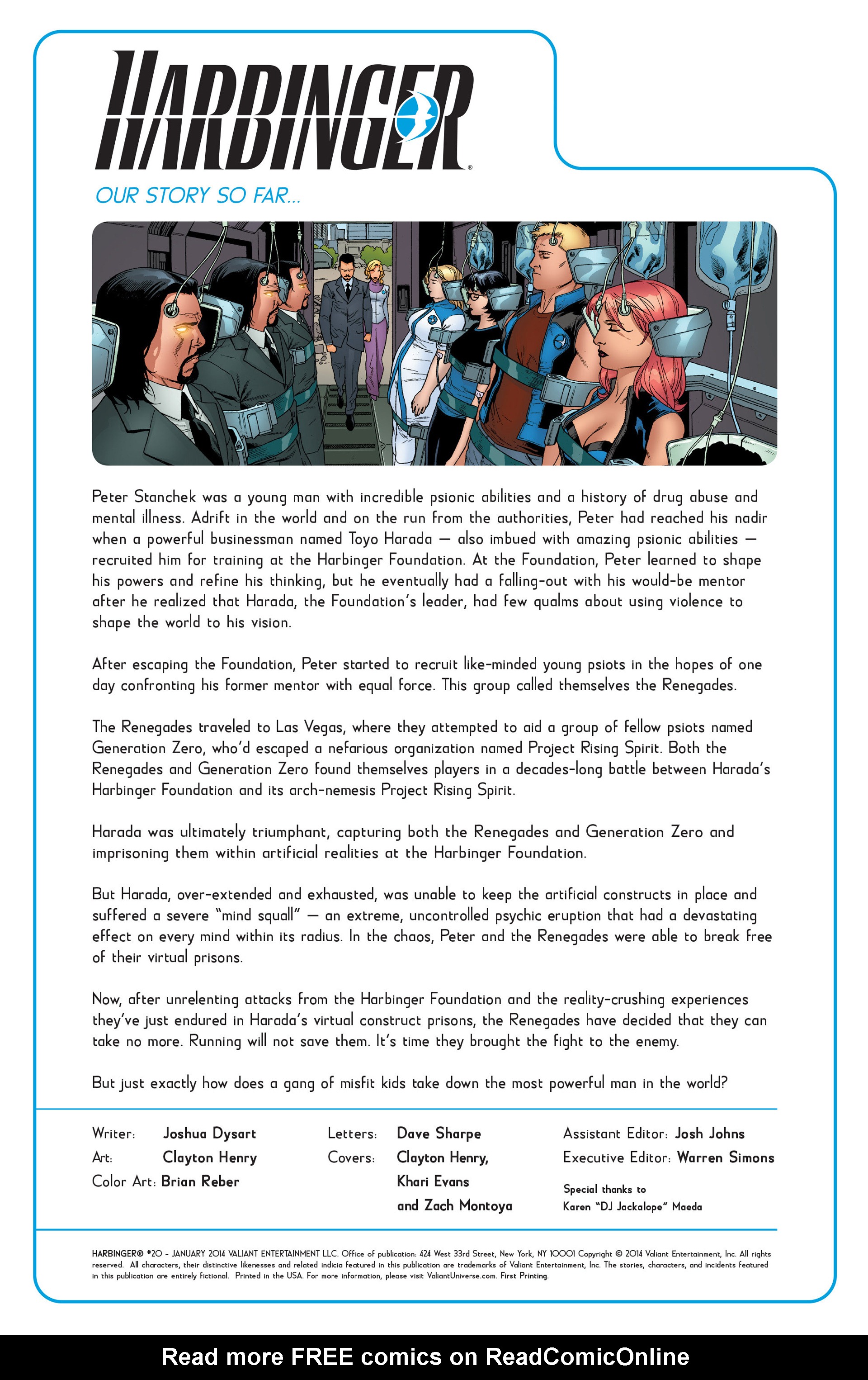 Read online Harbinger (2012) comic -  Issue #20 - 2