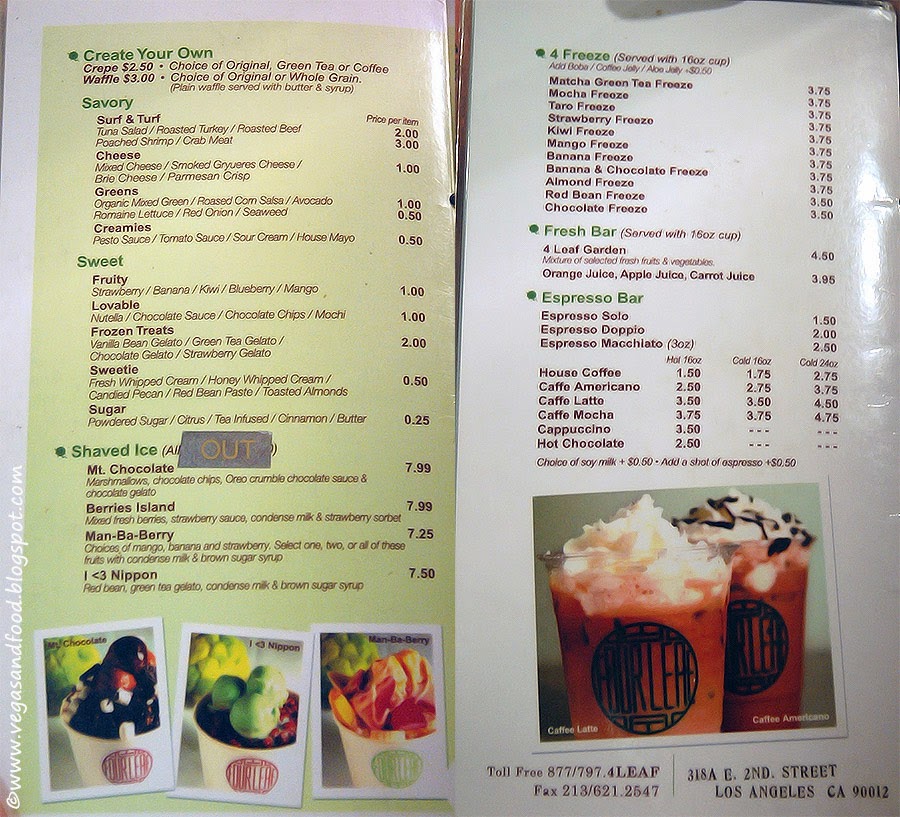 Four Leaf Tea and Crepes Little Tokyo Vegas and Food