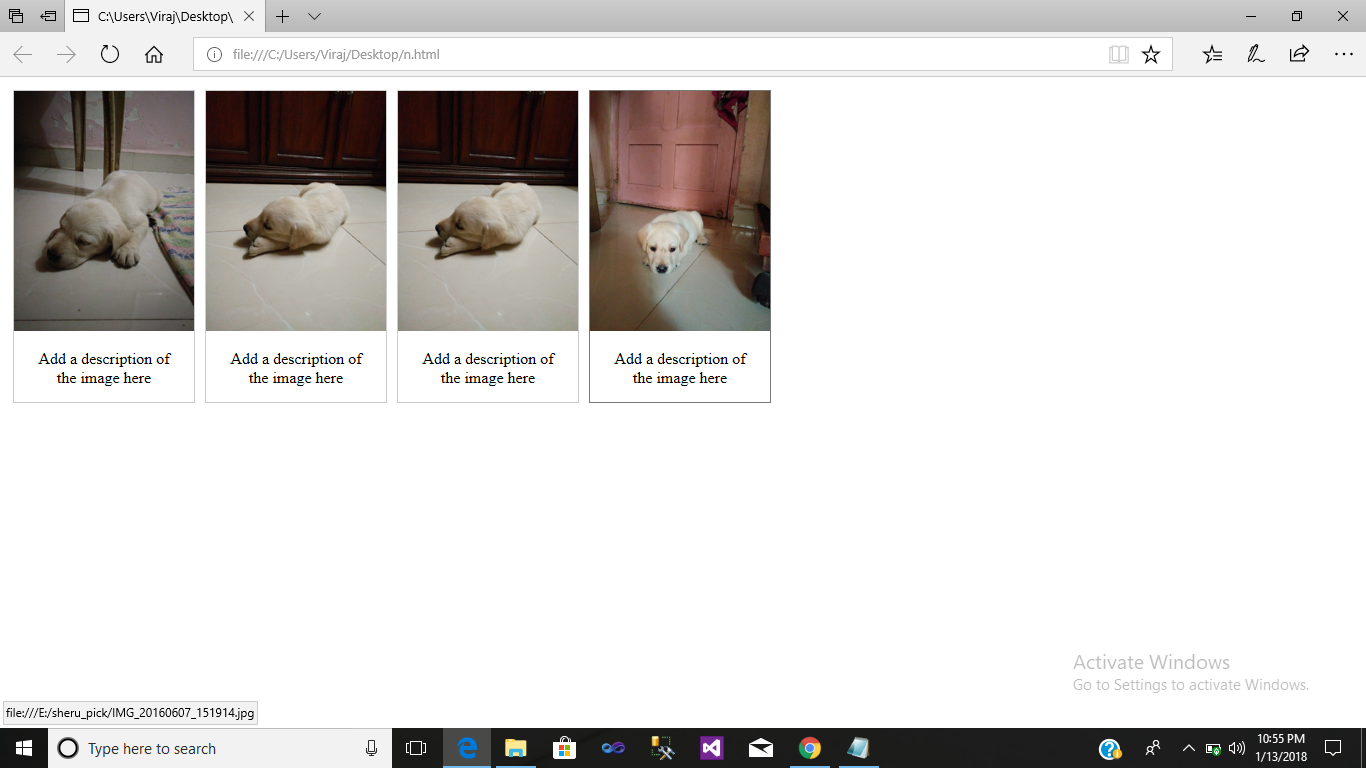 HTML/HTML5 Tutorial: How To Create Image Gallery In Html