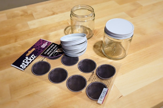 jars and lids for storing spices