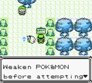 Viridian Forest Pokémon Yellow weaken before attempting capture trainer tips