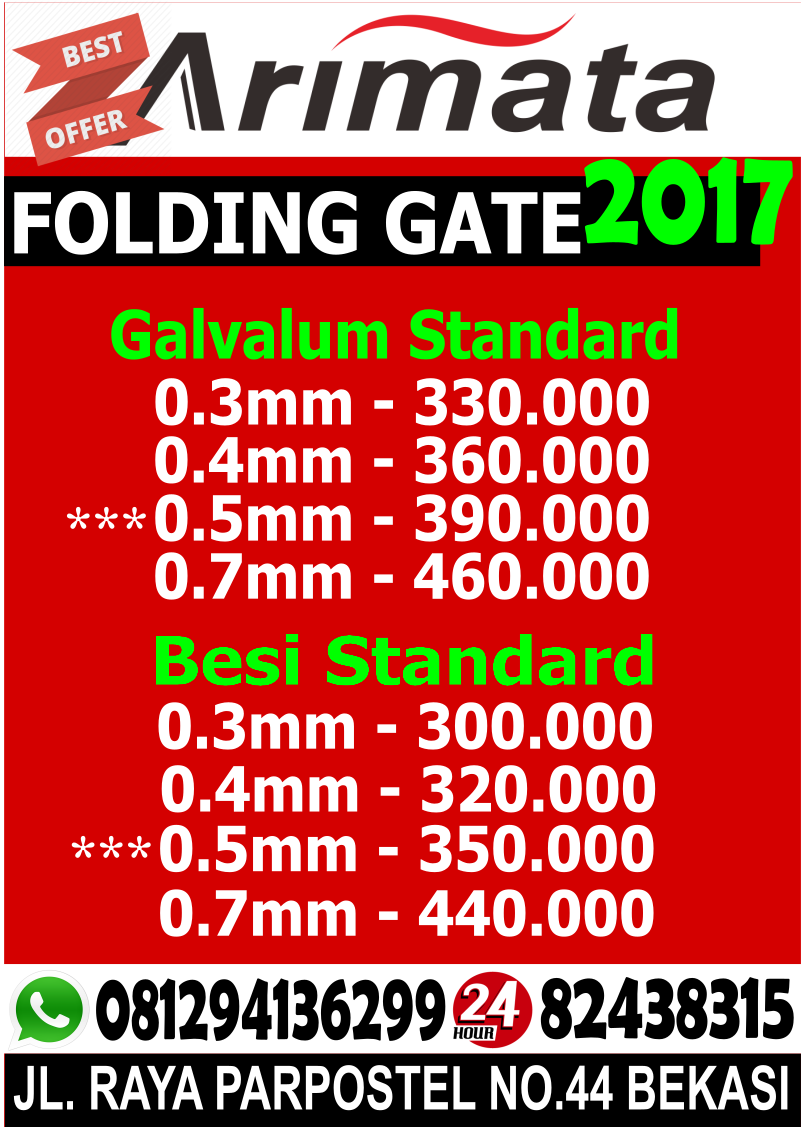  Harga  Folding  Gate  Murah Terbaru