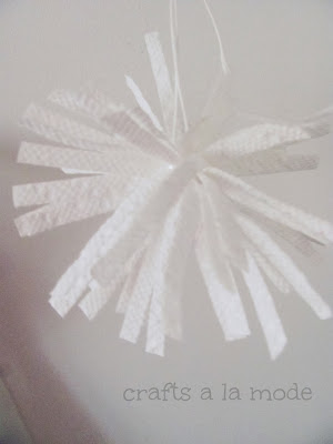 snowflake made with paper towels