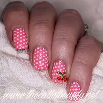Cherry and Dots Manicure