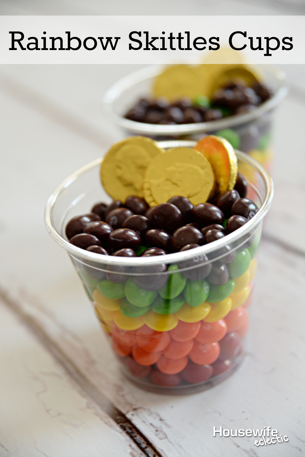 Rainbow Skittles Cups - Housewife Eclectic